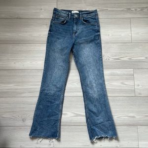 Zara Mid Rise Flare Jeans